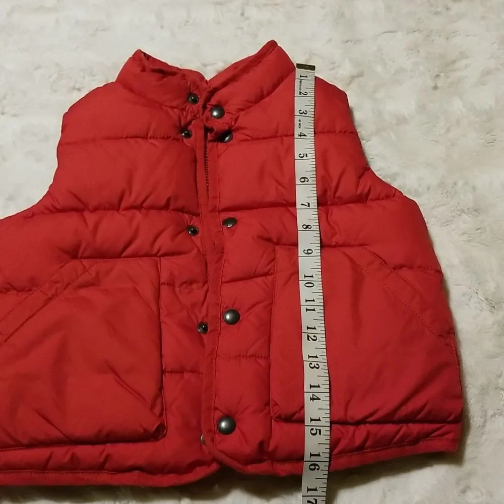 Gap Puffer Jacket Size 4 Red Boys Girls Unisex Sleeveless Casual